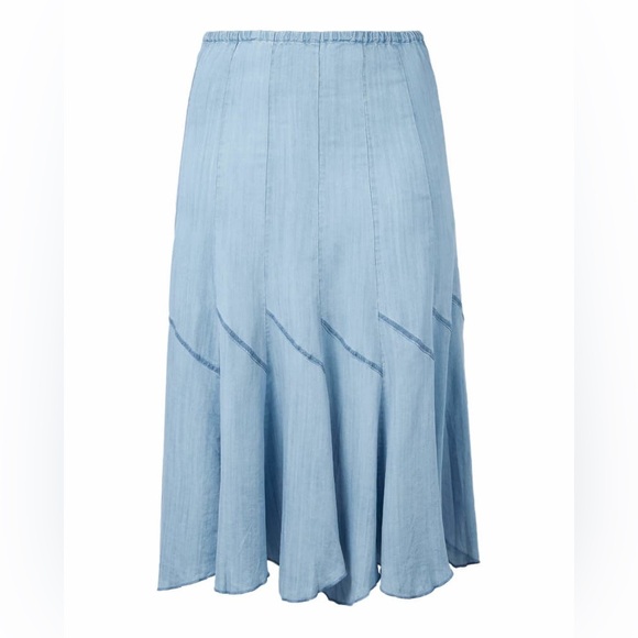 Joan Vass Brenna Angled Seamed Skirt - Picture 1 of 10